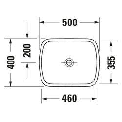 Duravit Qatego Aufsatzbecken 500mm, Weiß Hochglanz, ohne Überlauf und HLB, RW glasi... DURAVIT-2384500079 4067116330939 (Abb. 1)