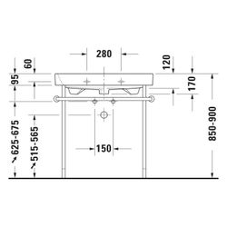 Duravit Happy D.2 Waschtisch 505x800x170mm, WonderGliss, Weiß Hochglanz, Rechtecki... DURAVIT-23188000001 4021534855986 (Abb. 1)