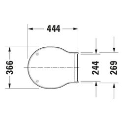 Duravit Bathroom Foster WC-Sitz Weiß HG 366x53x444mm mit Absenkauto. Sitzgarnitur a... DURAVIT-0062790000 4021534856563 (Abb. 1)