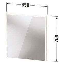 Duravit D-Code Spiegel Wandmontage 50x650x700mm Blassgrün Matt LED oben 5W Bet... DURAVIT-DC70760HHHH0000 4067116376319 (Abb. 1)