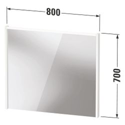 Duravit D-Code Spiegel Wandmontage 50x800x700mm Weiß Hochglanz LED oben 6W Bet... DURAVIT-DC7077022220000 4067116376531 (Abb. 1)