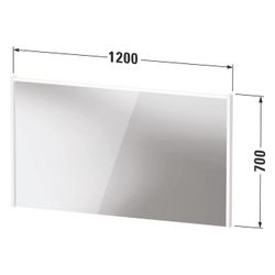 Duravit D-Code Spiegel Wandmontage 50x1200x700mm Mattweiß LED oben 9W Betätigu... DURAVIT-DC7079018180000 4067116376555 (Abb. 1)