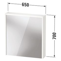 Duravit D-Code Spiegelschrank Wandmontage 148x650x700mm, Graphit, Tür R, 2 Gla... DURAVIT-DC7105R49490000 4067116380613 (Abb. 1)