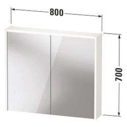Duravit D-Code Spiegelschrank Wandmontage 148x800x700mm, Graphit, 2 Türen L/R,... DURAVIT-DC7106049490000 4067116376746 (Abb. 1)