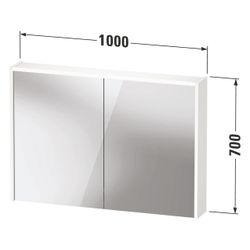 Duravit D-Code Spiegelschrank Wandmontage 148x1000x700mm, Eiche Marmoriert, 2 ... DURAVIT-DC7107055550000 4067116376814 (Abb. 1)
