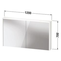Duravit D-Code Spiegelschrank Wandmontage 148x1200x700mm, Graphit, 2 Türen L/R... DURAVIT-DC7108049490000 4067116379808 (Abb. 1)