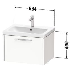 Duravit D-Code Waschtischunterbau wandhäng. 460x634x400mm, Graphit Matt, 1 Aus... DURAVIT-DC4666010490000 4067116373509 (Abb. 1)