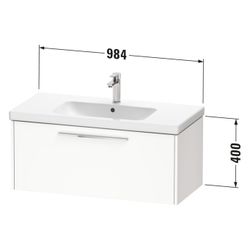 Duravit D-Code Waschtischunterbau wandh. 460x984x400mm, Weiß Hochglanz, 1 Ausz... DURAVIT-DC46680BD220000 4067116373998 (Abb. 1)