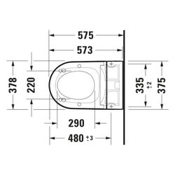Duravit SensoWash Starck F Kompakt Dusch-WC 575x378x405mm, Weiß glänzend, 4,5l... DURAVIT-650000012004320 4053424694641 (Abb. 1)