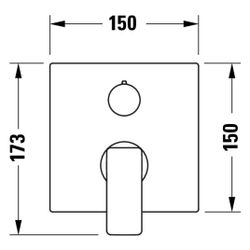 Duravit Manhattan Einhebel-Wannenmischer Unterputz, 2 Verbraucher, Chrom, Handbra... DURAVIT-MH5210018010 4067116383782 (Abb. 1)