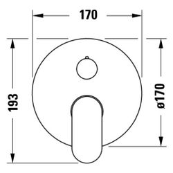 Duravit Wave Einhebel-Wannenmischer Unterputz, 2 Verbraucher, Chrom, 22,5l/min, R... DURAVIT-WA5210018010 4067116383621 (Abb. 1)