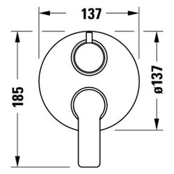 Duravit D-Code Einhebelmischer Unterputz Set, Anzahl Verbraucher 2, Chrom, Umstel... DURAVIT-DC5210008010 4067116367898 (Abb. 1)
