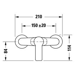 Duravit D-Code Einhebel-Brausemischer Aufputz, Chrom, Anschlussart S-Anschlüsse, ... DURAVIT-DC4230001010 4067116367522 (Abb. 1)