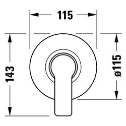 Duravit D-Code Einhebelmischer Unterputz Set, Anzahl Verbraucher 1, Chrom, 27l/mi... DURAVIT-DC4210007010 4067116367874 (Abb. 1)