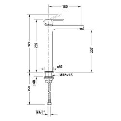 Duravit D-Code Einhebel-Waschtischmischer 295mm, Mattschwarz, Keramikmischsystem,... DURAVIT-DC1043002046 4067116367287 (Abb. 1)