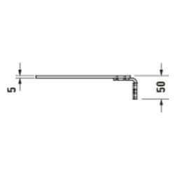 Duravit Ablage für Brausestange 214mm, Mattschwarz... DURAVIT-41000611 4067116387452 (Abb. 1)