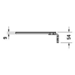Duravit Ablage für Brausestange 214mm, Chrom/Weiß Hochglanz... DURAVIT-41000610 4067116387445 (Abb. 1)