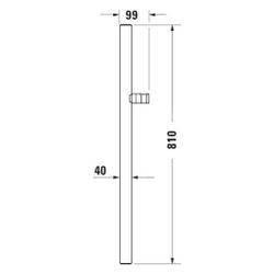 Duravit Brausestange 810mm, Handbrausehalterung höhenverstellbar, Mattschwarz... DURAVIT-UV0600005046 4067116161526 (Abb. 1)