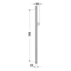 Duravit Brausestange 810mm, Handbrausehalterung höhenverstellbar, Chrom Hochglanz... DURAVIT-UV0600005010 4067116161502 (Abb. 1)
