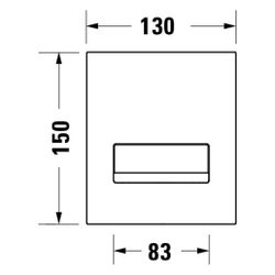Duravit DuraSystem A2 Betätigungsplatte elektronisch für Urinal Infrarot Batterie... DURAVIT-WD5006013000 4053424507361 (Abb. 1)