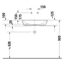 Duravit D-Neo Aufsatzbecken 600mm, Weiß Hochglanz, Rechteckig, ohne Überlauf... DURAVIT-2397600070 4067116346756 (Abb. 1)