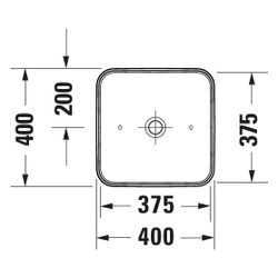 Duravit D-Neo Aufsatzbecken 400mm, Weiß Hochglanz, Quadratisch, ohne Überlauf... DURAVIT-2397400070 4067116345254 (Abb. 1)