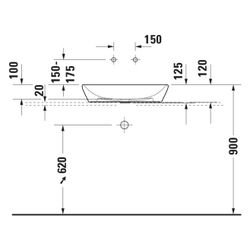 Duravit D-Neo Aufsatzbecken 600mm, Weiß Hochglanz, HalbOval, ohne Überlauf und HLB... DURAVIT-2372600070 4063382136022 (Abb. 1)
