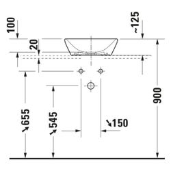 Duravit D-Neo Aufsatzbecken 400mm, Weiß Hochglanz, Quadratisch, ohne Überlauf... DURAVIT-2397400070 4067116345254 (Abb. 1)