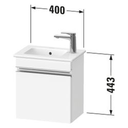 Duravit Sivida Waschtischunterbau wandh 287x400x443mm R, Nusb.Matt, Griffleist... DURAVIT-SV4642R10790000 4067116389975 (Abb. 1)