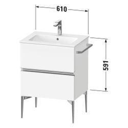 Duravit Sivida Waschtischunterbau bodenstehend 477x610x591mm, Nusb.Matt, Griff... DURAVIT-SV4643010790000 4067116390919 (Abb. 1)