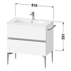 Duravit Sivida Waschtischunterbau bodenstehend 477x810x591mm, B, Weiß Hochglan... DURAVIT-SV46440BD220000 4067116391534 (Abb. 1)