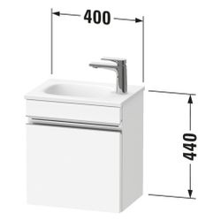 Duravit Sivida Waschtischunterbau wandh. 295x400x440mm, L, Diams./Graphit Matt... DURAVIT-SV4649LBD490000 4067116393859 (Abb. 1)