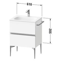 Duravit Sivida Waschtischunterbau bodenstehend 477x610x592mm, Nusb.Matt, Griff... DURAVIT-SV4650010790000 4067116394368 (Abb. 1)
