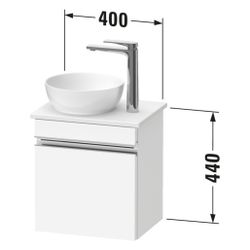 Duravit Sivida Konsolen-WTU wandh. 325x400x440mm R, ohne KSP Diamantschwarz/Ei... DURAVIT-SV4656RBD550000 4067116396805 (Abb. 1)