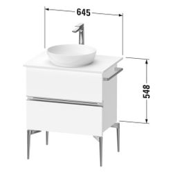 Duravit Sivida Konsolenwaschtischunterbau bodenstehend 475x645x548mm B, ohne K... DURAVIT-SV46570BD490000 4067116398311 (Abb. 1)