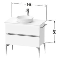 Duravit Sivida Konsolenwaschtischunterbau bodenstehend 475x845x548mm B, ohne K... DURAVIT-SV46580BD790000 4067116398502 (Abb. 1)