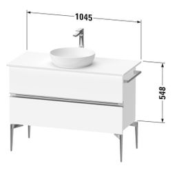 Duravit Sivida Konsolenwaschtischunterbau bodenstehend 475x1045x548mm B, ohne ... DURAVIT-SV46590BD490000 4067116401028 (Abb. 1)
