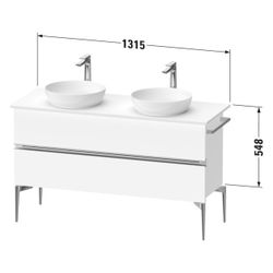 Duravit Sivida Konsolenwaschtischunterbau bodenst. 475x1315x548mm B ohne KSP E... DURAVIT-SV46610BD550000 4067116400427 (Abb. 1)