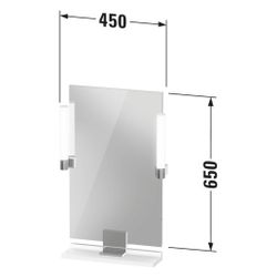 Duravit Sivida Spiegel Wandmontage 36x450x650mm B Weiß Hochglanz LED 9W Betäti... DURAVIT-SV74200BD220000 4067116403060 (Abb. 1)