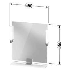 Duravit Sivida Spiegel Wandmontage 36x650x650mm B Eiche Marmoriert LED 9W Betä... DURAVIT-SV74210BD550000 4067116403329 (Abb. 1)