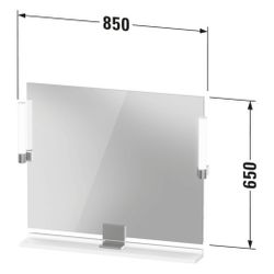 Duravit Sivida Spiegel Wandmontage 36x850x650mm Graphit Matt LED 9W Betätigung... DURAVIT-SV7422010490000 4067116405767 (Abb. 1)