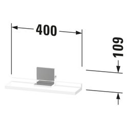Duravit Sivida Spiegel-Ablage 400x115x35mm Chrom/Eiche Marmoriert Matt ohne Ko... DURAVIT-SV7430010550000 4067116411317 (Abb. 1)