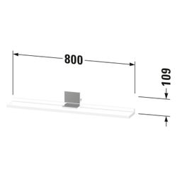 Duravit Sivida Spiegel-Ablage 800x115x35mm Diamantschwarz/Weiß Hochglanz ohne ... DURAVIT-SV74320BD220000 4067116412635 (Abb. 1)