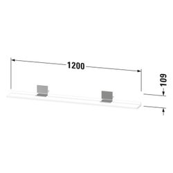 Duravit Sivida Spiegel-Ablage 1200x115x35mm Chrom/Graphit Matt ohne Konsolentr... DURAVIT-SV7434010490000 4067116413274 (Abb. 1)
