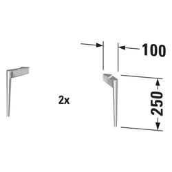 Duravit Sockelfuß Sivida 100x30x250mm 2er Set, Dia für Serie Sivida bodenstehe... DURAVIT-SV90520BDBD0000 4067116399325 (Abb. 1)