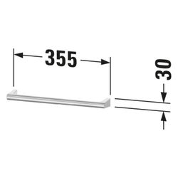 Duravit Sivida Handtuchhalter 70x355x30mm, für Waschtischunterbau und Konsolen... DURAVIT-SV9054010100000 4067116399400 (Abb. 1)