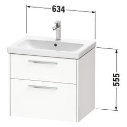 Duravit D-Code Waschtischunterbau wandhäng. 460x634x555mm Taupe Matt, 1 AZ/SK,... DURAVIT-DC46710BD910000 4067116371291 (Abb. 1)