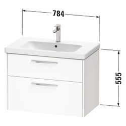 Duravit D-Code Waschtischunterbau wandh. 460x784x555mm, Graphit Matt, 1 Auszug... DURAVIT-DC4672010490000 4067116371987 (Abb. 1)