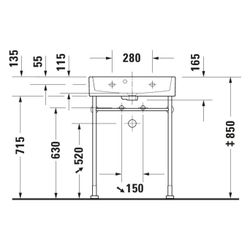Duravit Vero Air Waschtisch 400x600x160mm, Compact, Weiß Hochglanz, Rechteckig, 1 H... DURAVIT-2368600000 4063382007407 (Abb. 1)