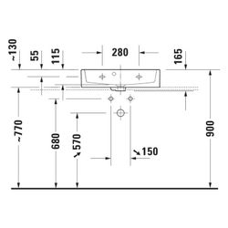 Duravit Vero Air Waschtisch 400x600x160mm, Compact, Weiß Hochglanz, Rechteckig, 1 H... DURAVIT-2368600000 4063382007407 (Abb. 1)